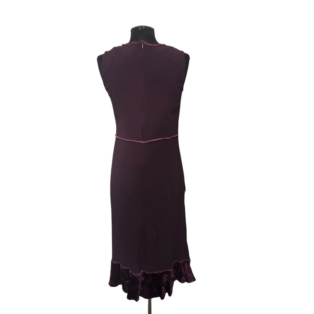 Vintage Whimsigoth Patchwork Velvet Beaded Dress Blazer Set Burgundy Size S P